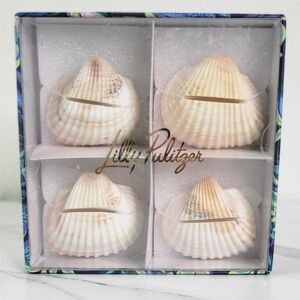 Lilly Pulitzer Cream Shell Placecard Holders